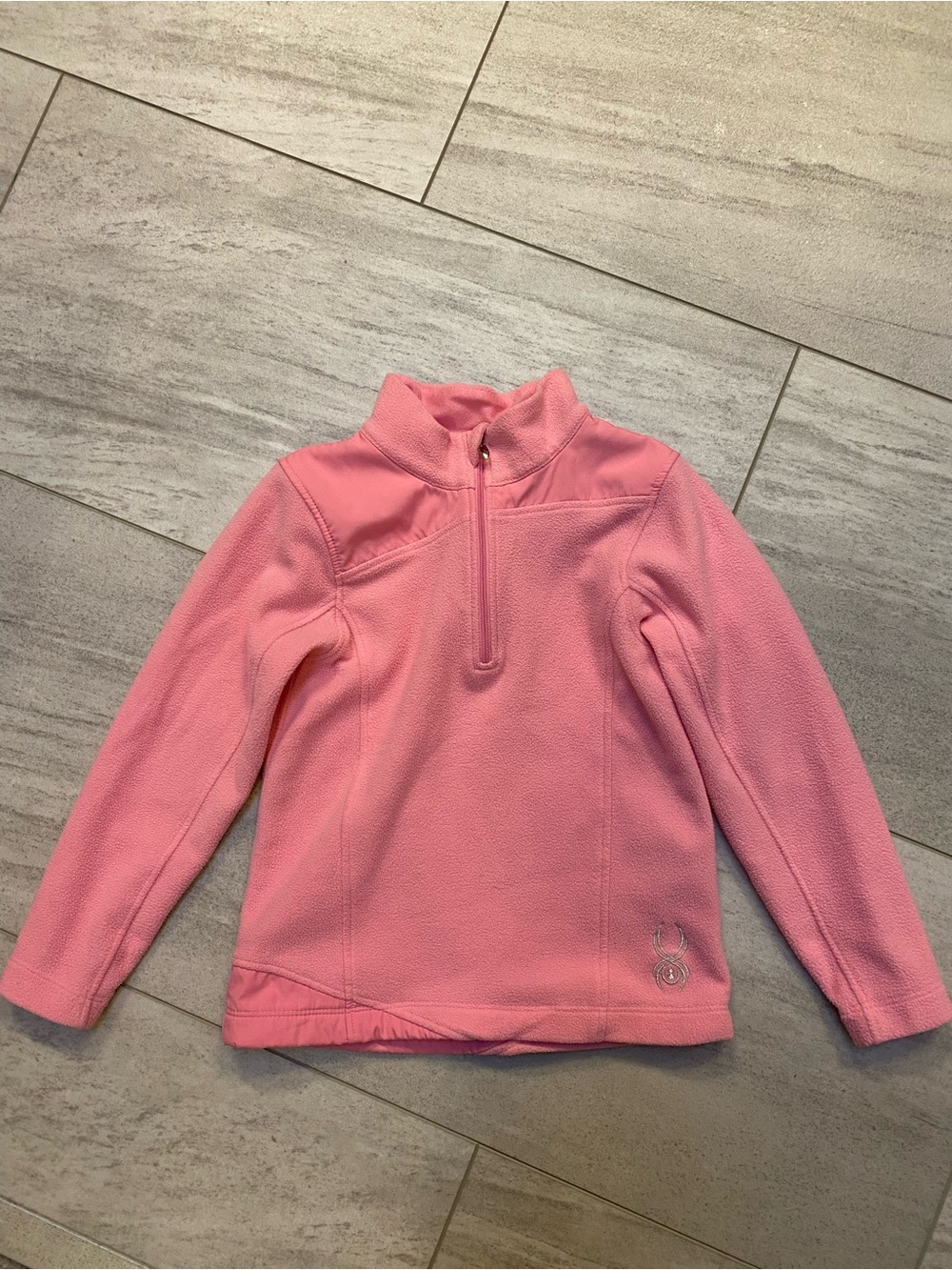 Spyder Girls Pink Quarter-Zip Fleece Pullover